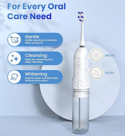 AquaSmile PRO: 2-in-1 Water Flosser & Toothbrush