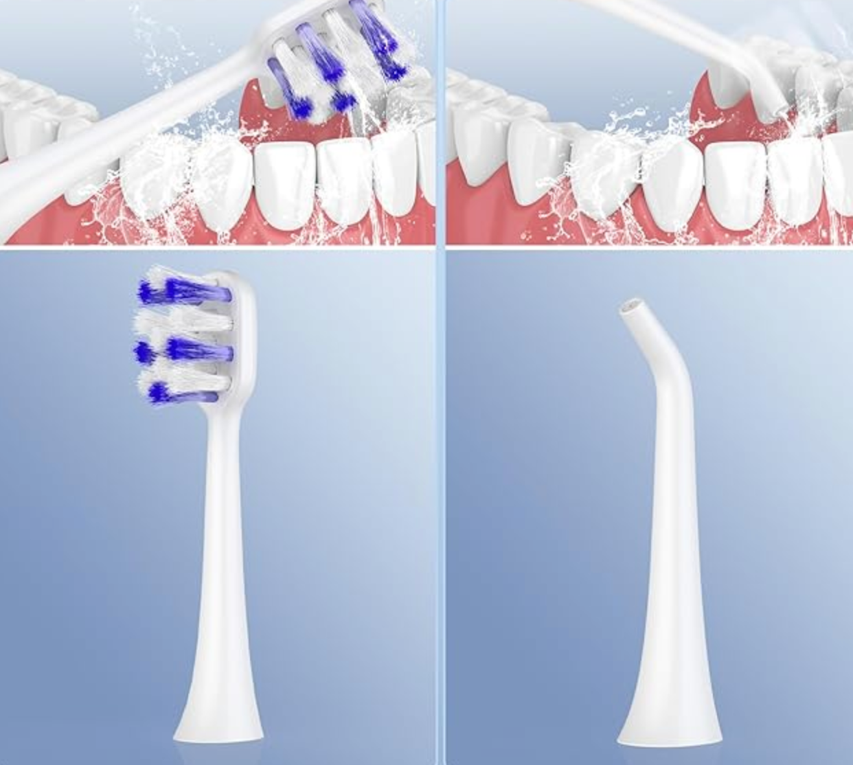 AquaSmile PRO: 2-in-1 Water Flosser & Toothbrush